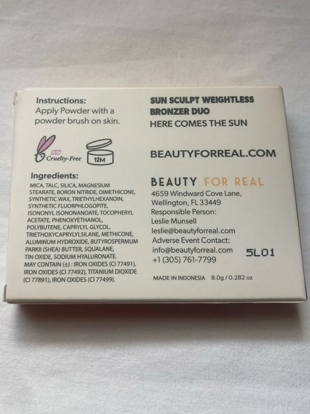 Beauty for Real Bronzer Duo Palette - Shade ‘Here Comes the Sun’ - New in Box